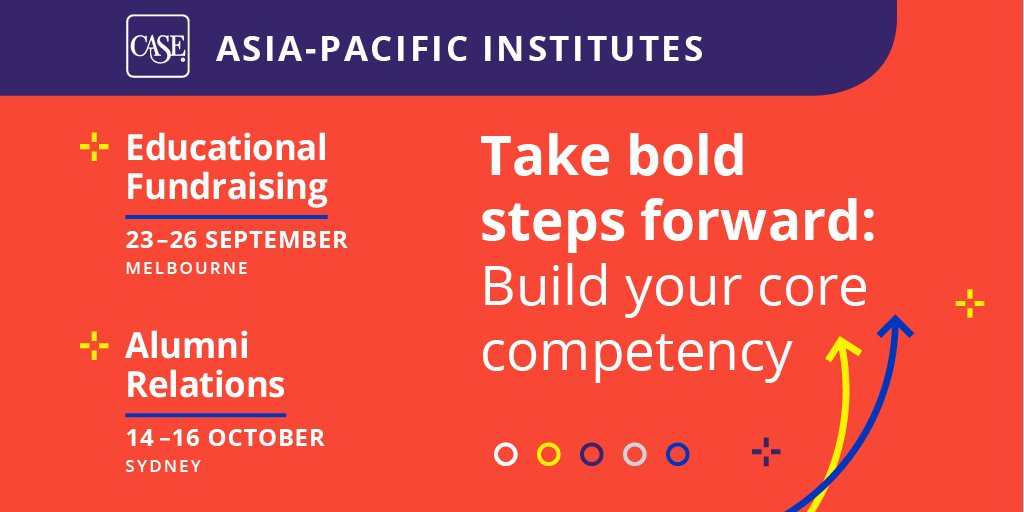 case_asia_pac's tweet photo. Are you an experienced advancement professional in need of refreshing ideas or a newcomer looking to build your advancement fundamentals? Find what you need at our Institutes #CASEAPIEF and #CASEAPIAR! Early bird now on: https://t.co/RpHrF2sNKr
#fundraising #alumnirelations https://t.co/Bgg5JHtiBT