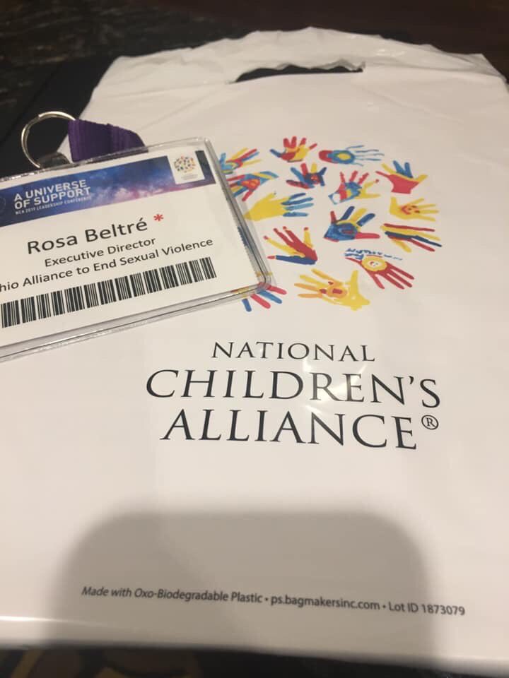 OhioAllianceESV's tweet photo. Today Rosa Beltré, Executive Director of OAESV, is at the Universe of Support NCA 2019 Leadership Summit in DC! Thankful to see all of the wonderful organizations that do such great work to support children. #EndViolenceAgainstChildren
#LCon19
NationalChildrensAlliance https://t.co/HfWm1tdG19