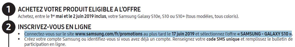 arikouts's tweet photo. Hey @SamsungFR sur votre offre remboursement #GalaxyS10 c'est écrit "jusqu'au 17 Juin" pour un achat avant le 2mai, mais quand on envoi le SMS et qu'on essaie de se connecter sur le site c'est écrit "offre terminée".... Un peu chiant quand l'achat a été fait en partie pour ça... https://t.co/1DfNh1ae5d