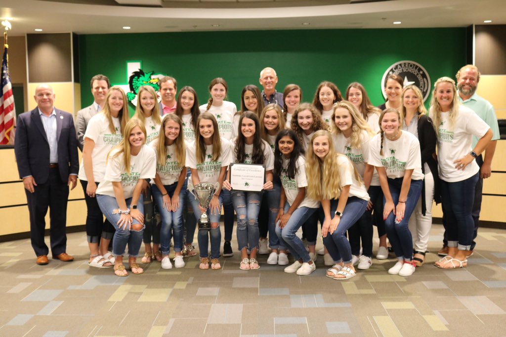Carrollisd's tweet photo. Way to go, girls! The Southlake Girls Lacrosse team brought home a state championship! https://t.co/UYrGh4Jj4E