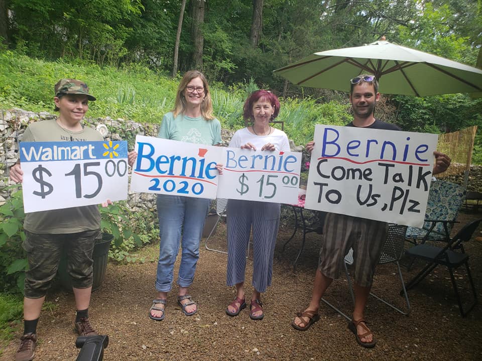 OurRevolutionAR's tweet image. Wednesday, June 5. Join us in Rogers, #Arkansas, to support #BernieAtWalmart and show public support for #Walmart #Workers tinyurl.com/BernieInAR We are getting ready! #ArkansasForBernie