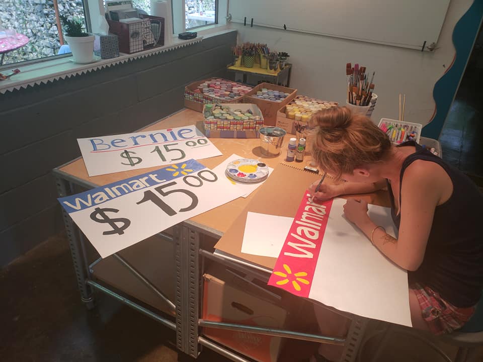 OurRevolutionAR's tweet image. Wednesday morning, June 5. Join us in Rogers, #Arkansas, to support #BernieAtWalmart and show public support for #Walmart #Workers   We are getting ready! #ArkansasForBernie #Bernie  tinyurl.com/BernieInAR  @OFB2020 @BernieSanders