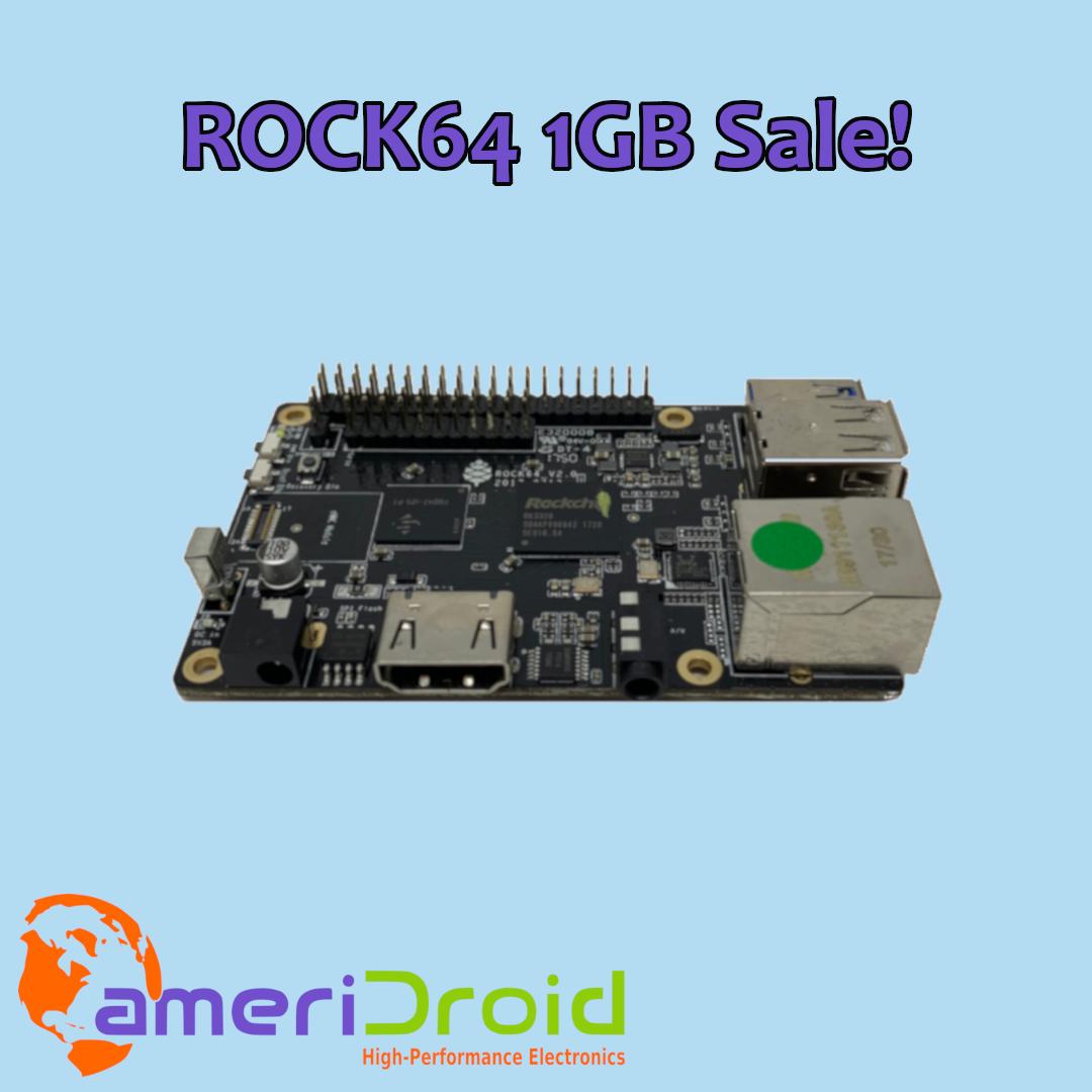 ameridroidSBC's tweet photo. It's not too late to pick up a ROCK64 1GB! Come get yours today for only $24.95! Check it out at https://t.co/PxCPqasGVc
For a limited time only and while supplies last.
#ameriDroid #ameriDroidSBC https://t.co/FkMPLtv39u