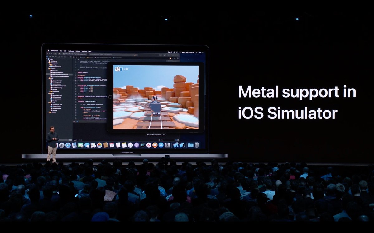 That's right! Enjoy the best of SceneKit's Metal renderer in Simulator, and of course iPad Apps for Mac!
#SceneKit #WWDC19
