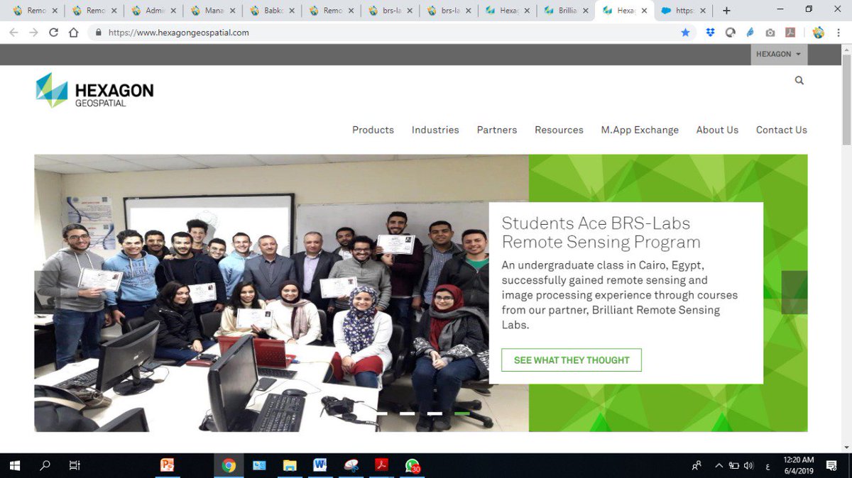 BRS_Labs's tweet photo. Thanks for Hexagon Geospatial for publishing our students success story on top of their home page on the main slider. Wishing our students all the best in their future career.
  
To enroll:
  https://t.co/TOzIUvQR0I
 
  #HexgeospatialEDU #HEXAGON https://t.co/F2PobXkvZE
