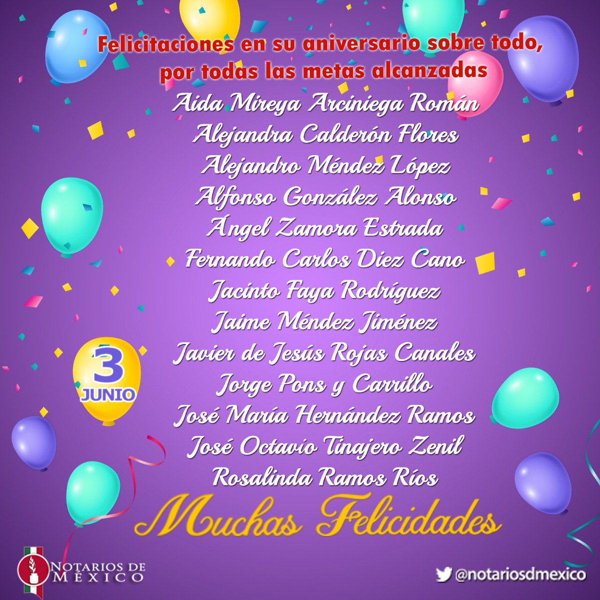 Feliz cumpleaños a los colegas.
<a href="/ajprado60/">Armando Prado</a> <a href="/JJAC57/">Javier Aguilar</a> <a href="/manuelangel60/">Manuel Ortega</a> <a href="/VicLanderos/">Vic Landeros</a> <a href="/Enrique_Garza_D/">ENRIQUE GARZA</a> <a href="/jcbolab1/">Juan Carlos BolAb</a>  <a href="/GustavoAdo/">Gustavo González</a> <a href="/sergioalmaguer/">sergio almaguer</a> <a href="/ParralPerez/">Juan G. Parral Pérez</a>  <a href="/Boby196/">Jose Manuel Ramos</a> <a href="/lcge123/">Luis Carlos Garcia E</a>  <a href="/EduardoGarcia73/">Eduardo Garcia Rguez</a> <a href="/lic_emiliochan/">Emilio Chan Cob</a> <a href="/lopezvelderrain/">Francisco J. Lopez V</a> <a href="/jefemexdf/">Toño Montes de Oca</a> <a href="/Gjscherzer/">Guillermo J Scherzer</a> <a href="/ZavalaZava1/">Luis Alberto Zavala</a> <a href="/azinot5/">alfonso zermeño</a> <a href="/aportilla5/">Alfonso Portilla</a>