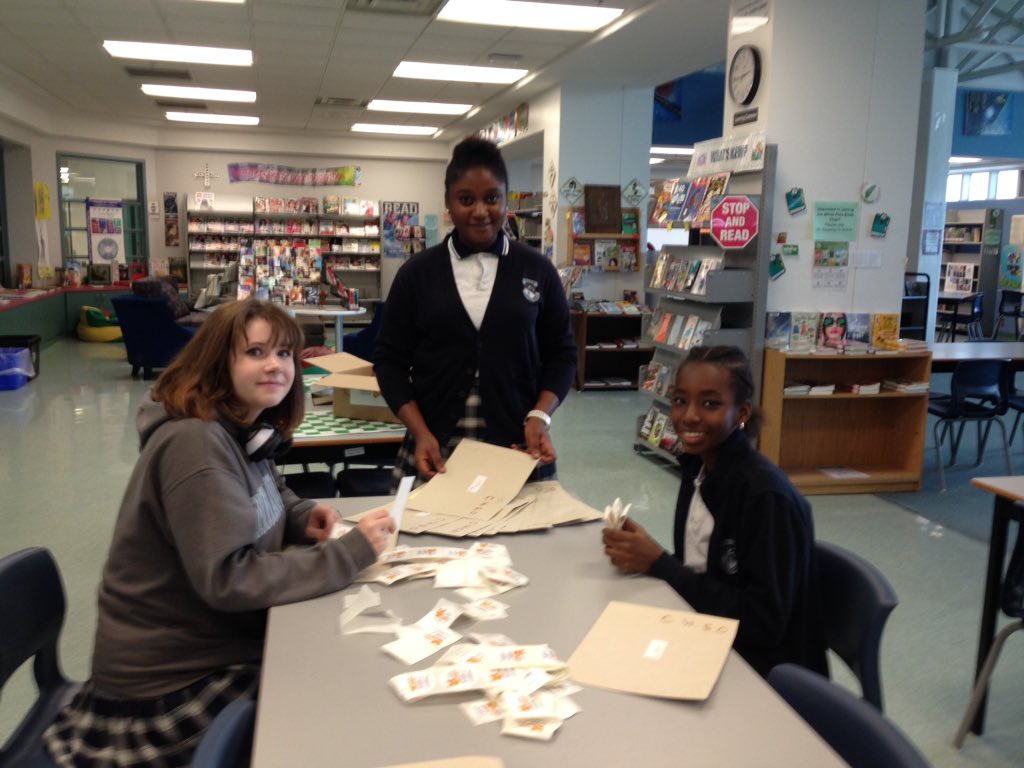Immaculata_LC's tweet photo. Such dedicated young ladies @ImmaculataOCSB! Here they are helping to get our Optional Dress-Down Day for @CHEOhospital envelopes organized for Wednesday. #WhyMAC @ocsbBeCommunity https://t.co/FsjnpWCrlD