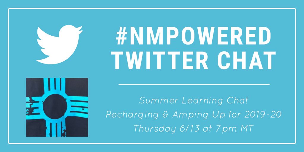 ASCDNM's tweet photo. Who’s ready to Recharge &amp;Amp up for the new school year? Join us for our first Chat happening next Thursday! Come find your Tribe and grow your #PLN @EdCamp_NM @NMSTE1 @ECET2NM @EdTechAPS @ABQschools https://t.co/nuihPUBgZ9