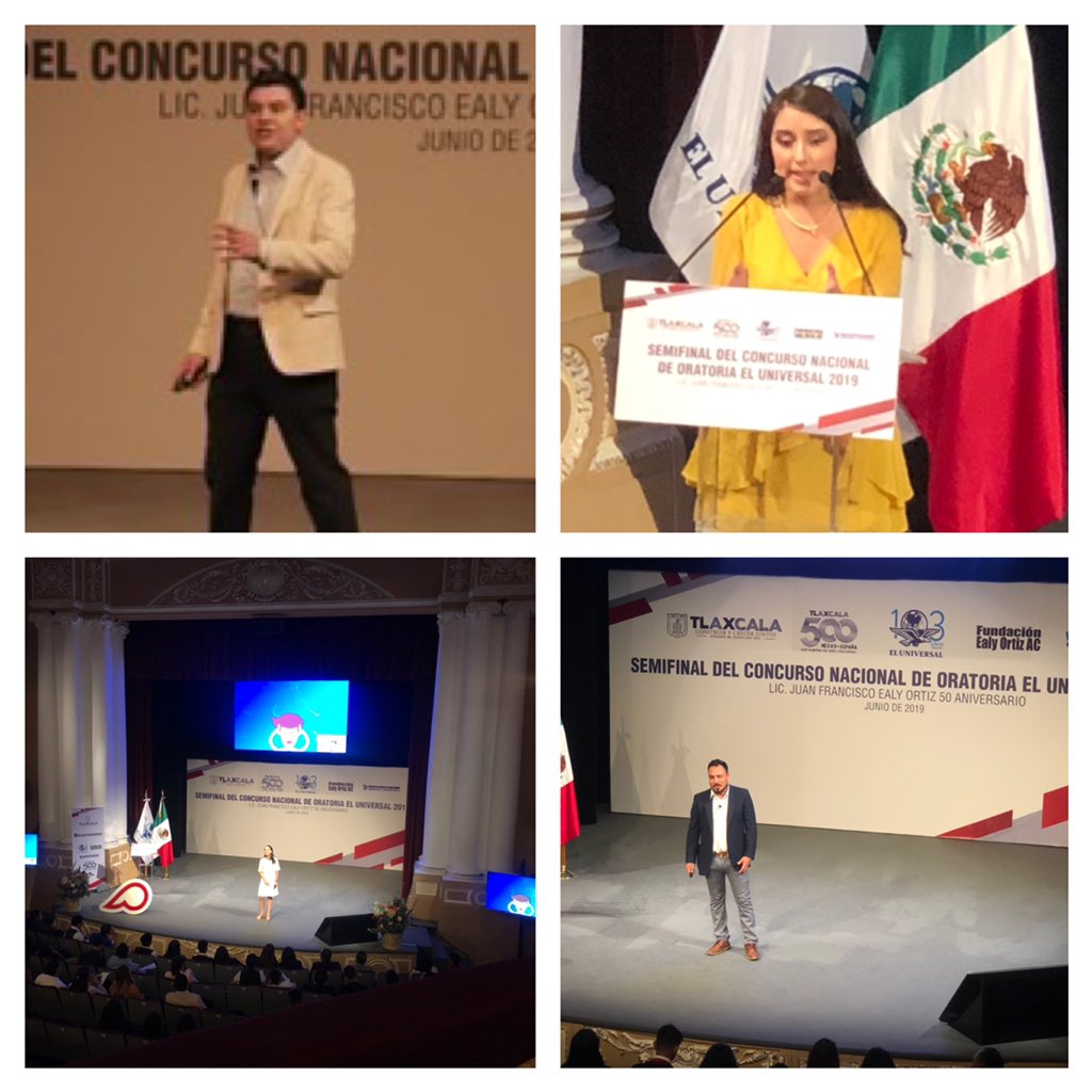 cemecop's tweet photo. La familia #CEMECOP, felicita a Leonardo David Herrera Romano, y a todas y todos los participantes del Concurso Nacional de Oratoria de #ElUniversal, en el primer día de actividades de la #SemifinalTlaxcala2019 #Tlaxcala500 https://t.co/g9Gyc74qCo