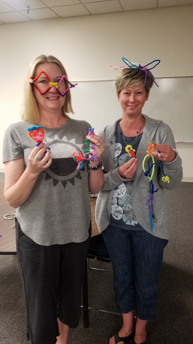 Michele_Dirkx's tweet photo. A THANK YOU SHOUT OUT to @aynthor & Tracy for leading Crucial Conversations training for Fairview, Lincoln & HS staff! Adult learner's enjoy "toys" on the tables to increase engagement, too! This training for educators is amazing! #CrucialConversations #CatchingExcellenceInSCSD https://t.co/pJzVJcEBU5