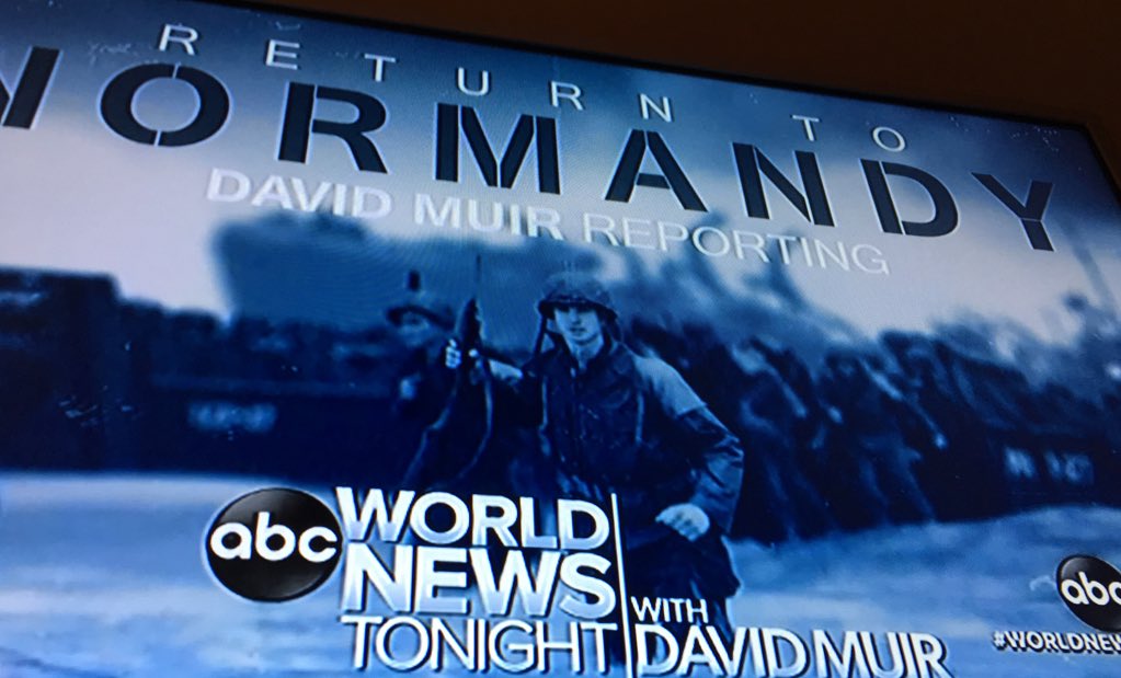 BKells8's tweet photo. @DavidMuir Thank you for that in depth report. Look forward to Thursday report.#DDay75thAnniversary #ReturnToNormandy https://t.co/gxMRJoRhju