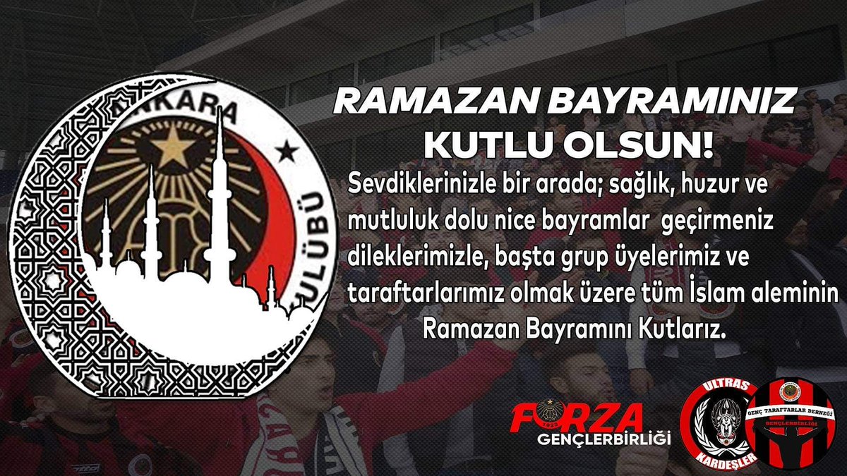 ULTRASKARDESLER's tweet photo. Ramazan Bayramınız Kutlu Olsun!
#gençlerbirliği #ultraskardeşler #forzagençlerbirliği #gençtaraftarlarderneği #ankara #ultras #ramazanbayramikutluolsun https://t.co/WQmZ2uYegS