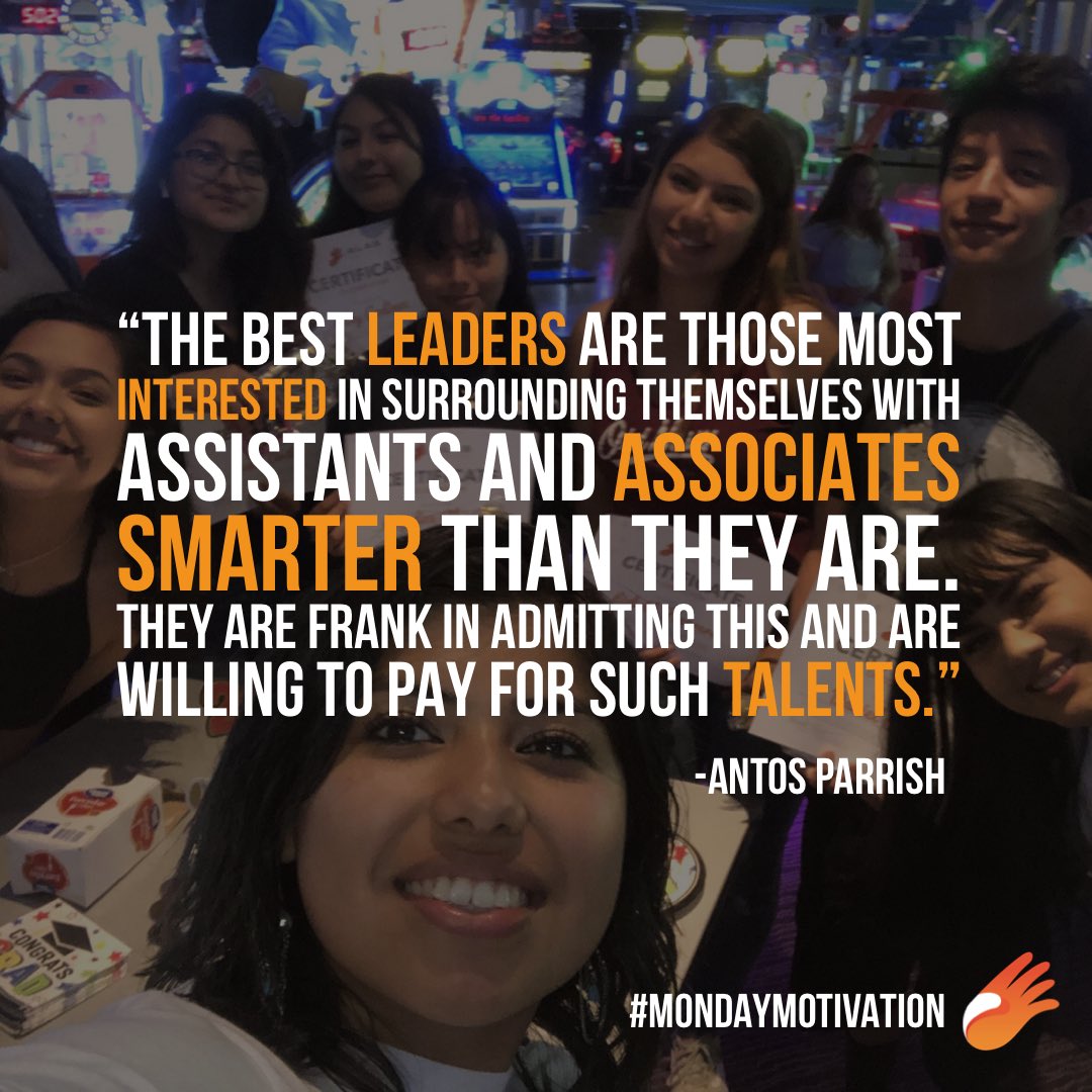 Phx_ALAS's tweet photo. "The best leaders are those most interested in surrounding themselves with assistants and associates smarter than they are. They are frank in admitting this and are willing to pay for such talents." -Antos Parrish
#MondayMotivation 
#ALAS
#ISH https://t.co/DwuIRfcVH4