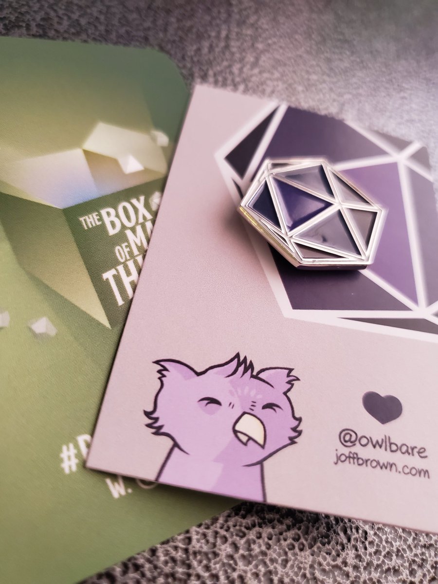 skittlekittie's tweet photo. *Heavy breathing* P A K I D G E....
*flails in excitement*
#ThankYou #purpleD20 #D20pin #BoxOfManyThings #dnd https://t.co/c40bXdJFSg