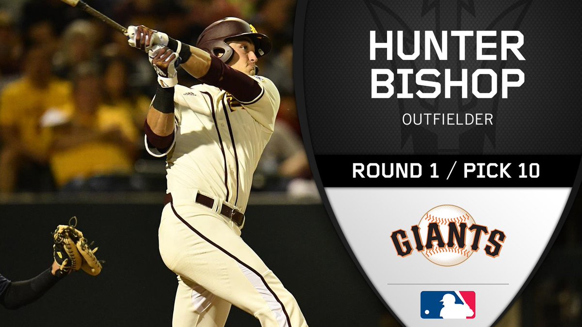 Pac12Network's tweet photo. Get ready for some #BishBombs by the Bay! 💣

Big ups to Hunter Bishop on being picked No. 10 overall in the @MLB Draft! #Pac12BSB https://t.co/dyipcNVS0c