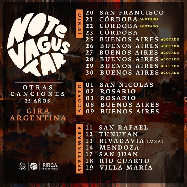 del_puro's tweet photo. #NoTeVaGustar #rock #RockNacional 

📌 F E C H A S📌 https://t.co/rwXKs68Rrx