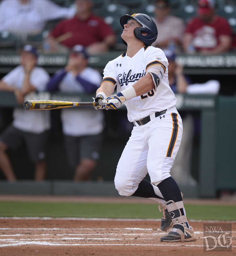 NWADemGazPhotos's tweet photo. ICYMI: Two players - TCU's Nick Lodolo and California's Andrew Vaughn - who played in last weekend's NCAA Baseball Regional have been taken in the first seven picks of the MLB Draft. #loadedfield @wholehogsports https://t.co/GSP9Fi2Kfo