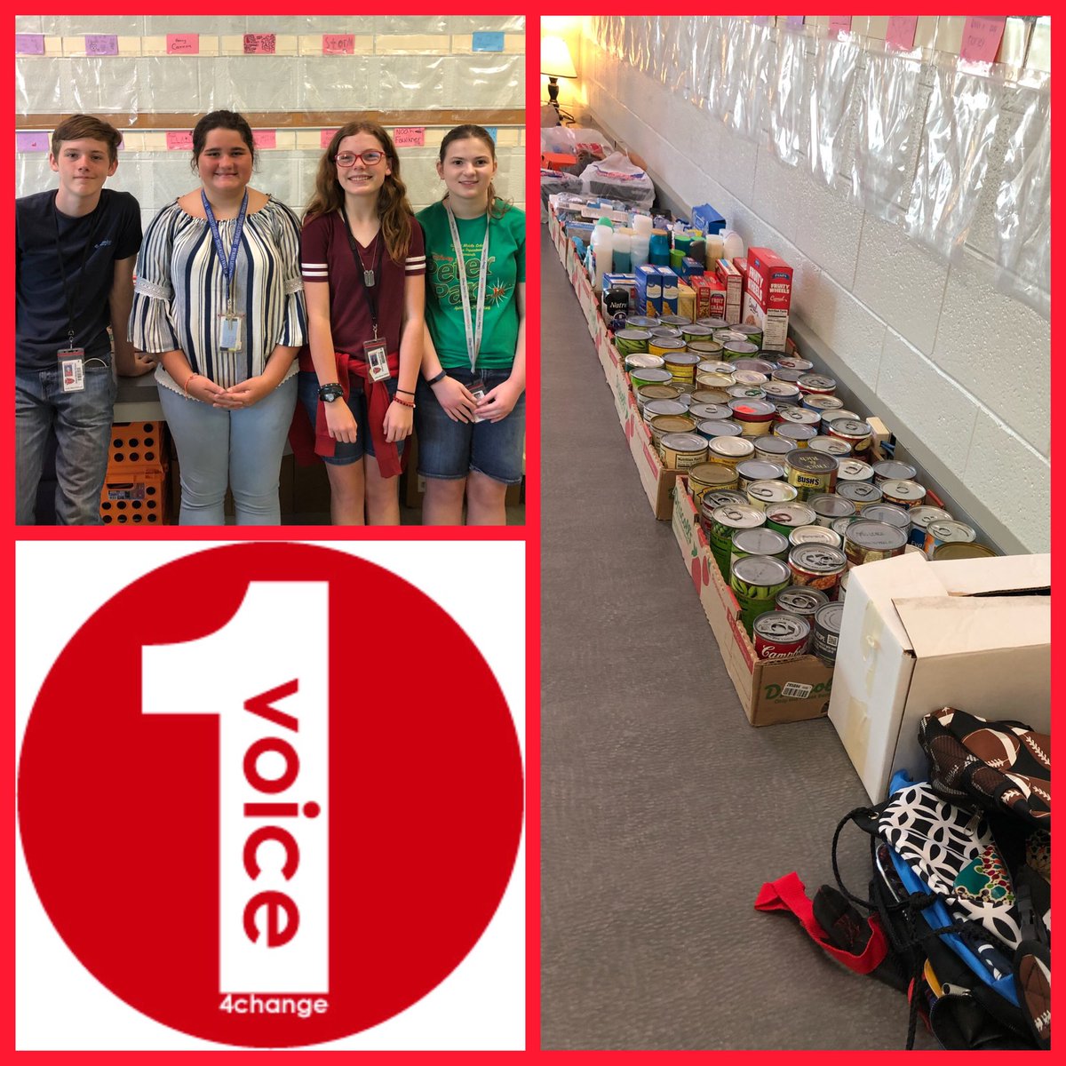 5tamey's tweet photo. Our 8th graders did a wonderful job raising donations for @SistercareSC and @L4LSC through our #1Voice initiative! Items will be delivered soon! @GMSWarriors #aimhighachievemore #GilbertCares https://t.co/yecGwqr5r9