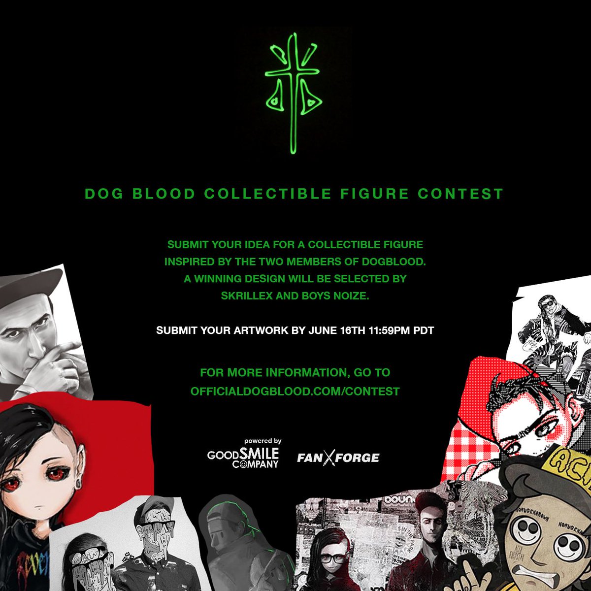 🚨 TOY CONTEST 🚨 

CREATE YOUR OWN @skrillex and <a href="/boysnoize/">𝘽𝙊𝙔𝙎 𝙉𝙊𝙄𝙕𝙀</a> COLLECTIBLE TOY FIGURE! 🧸🖤 WINNER WILL BE CHOSEN AND FEATURED BY #DOGBLOOD 🐸🐸🐸 +++ EARN COMMISSION OFF EVERY TOY 🤑🤑🤑 — Submissions end June 16 11:59PM PDT, GOOD LUCK 👍🏼

More info: officialdogblood.com/contest