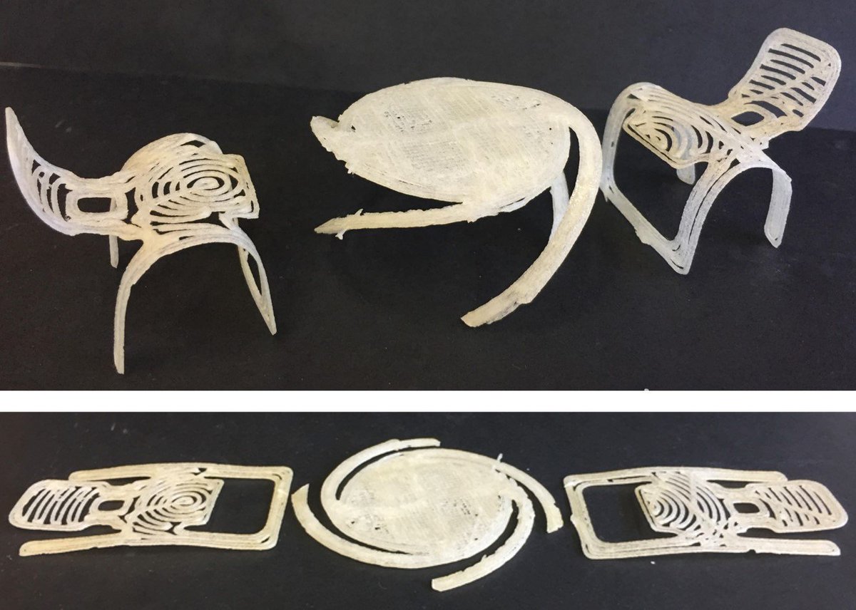 Scion A Twitter Great Example Of 4d Printing This Flat Packed Furniture Springs Into 3d Life When Heat Treated Congrats Maryam Namini Mianji A Sftichallenge Student Team Member From Vicuniwgtn Who Won Best