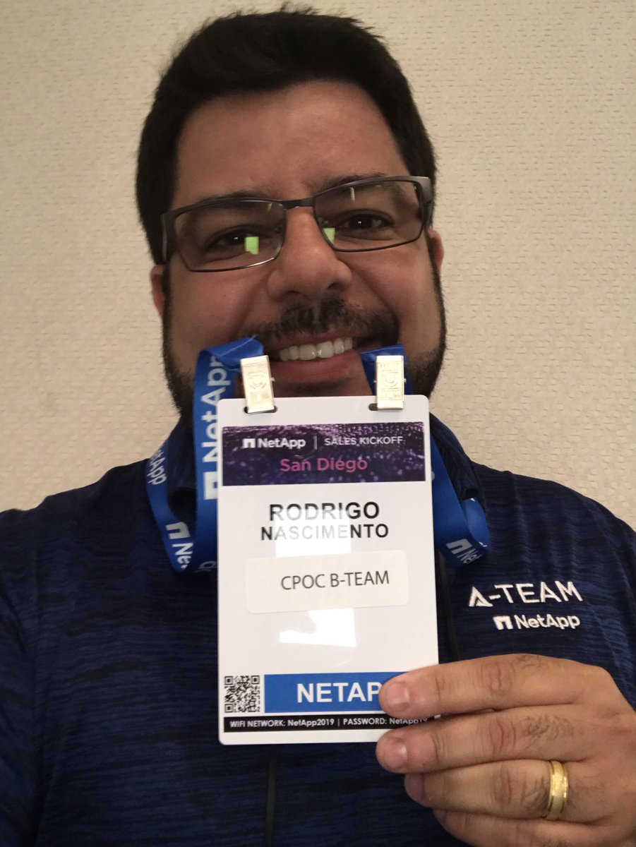 logwriter's tweet photo. Iβm happy to be chosen as an honor member of the CPOC βB-Teamβ by Phil Adair, CPOC Manager. #internalJokes @netofrombrazil @NetApp @NetAppATeam :-) https://t.co/UYZA9ppiBp