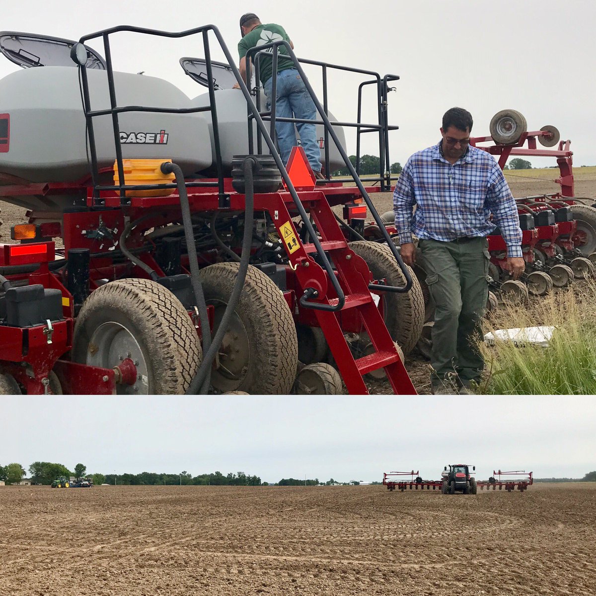 sarah_strutner's tweet photo. Checking the plots off 1 by 1 or in this case, 2 for 1 ✅ the commercial team planting the full corn plot &amp; research team planting an IMPACT plot #productknowledge great day to plant Pioneer corn 🌽🌱 @PioneerSeeds https://t.co/CX87jA9MDO