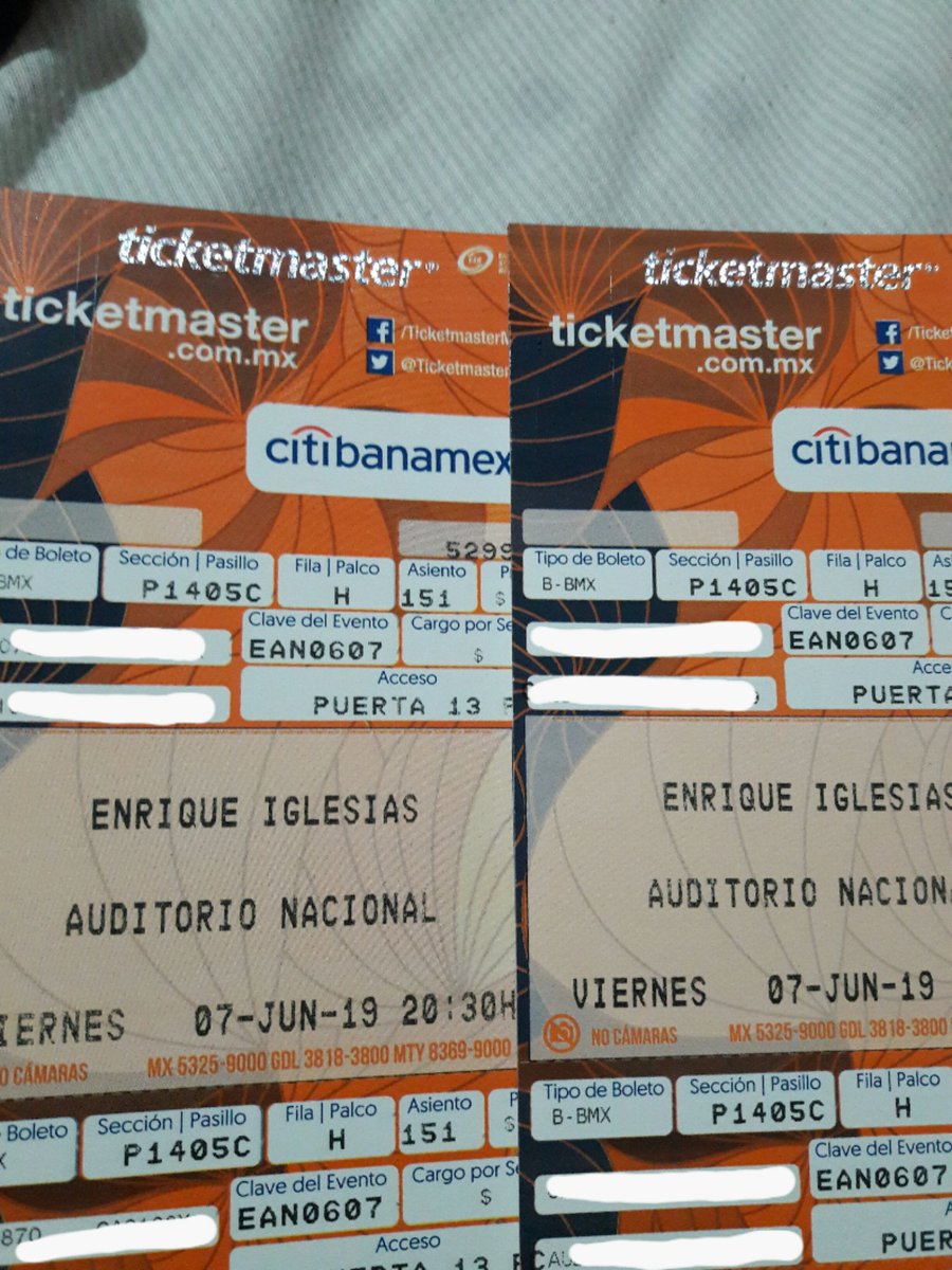 NaLLeCiiTa's tweet photo. Enrique Iglesias.
Viernes 7 de junio.
Piso 1C.
Fila G. Asientos 151-154.
Fila H. Asientos 151 y 152.

El par en $1,800.
@Boletos_CDMX_ @Vendo_Boletos @BoletosCDMX @CONCIERTOSCDMX2 @SobranBoletos @VendoBoletosDF https://t.co/a1N9spdafR
