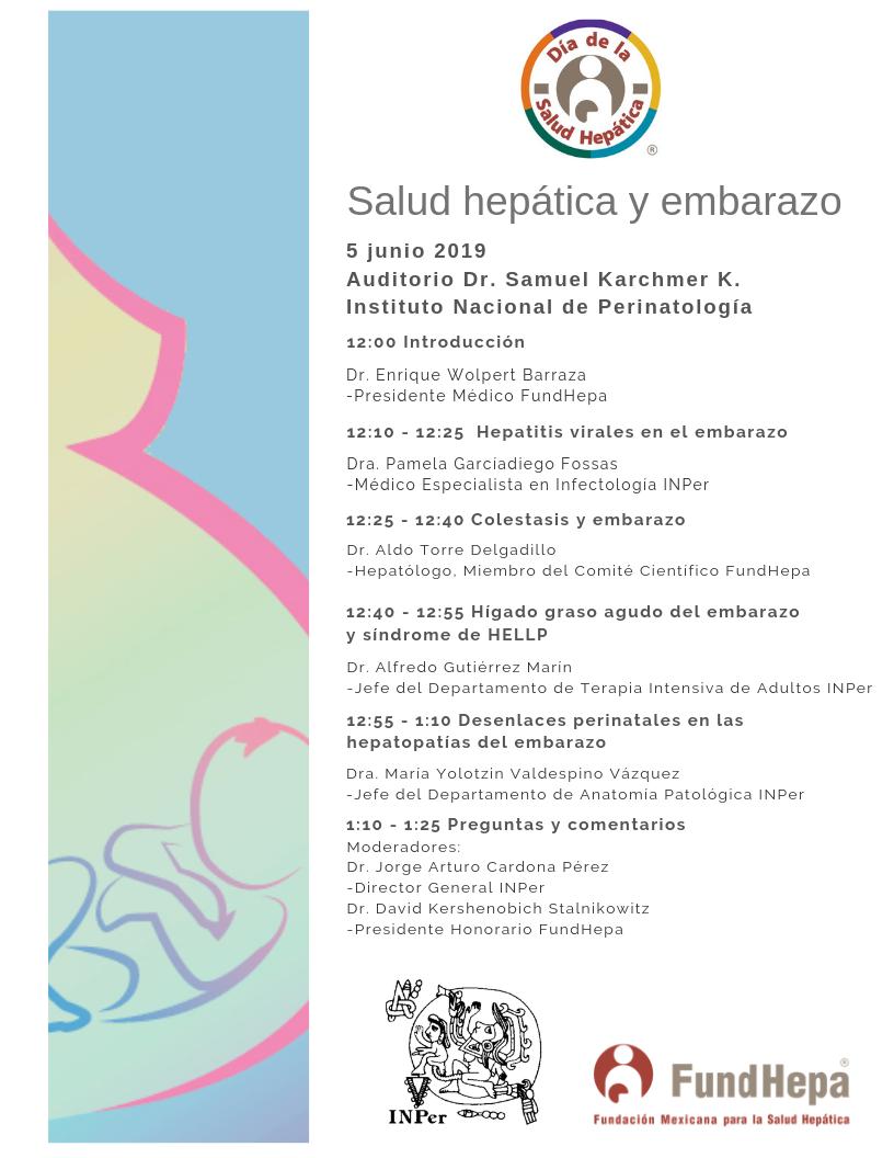 FundHepa's tweet photo. ¿Sabes que durante el embarazo el hígado se puede enfermar? Este año dedicamos el Día de la Salud Hepática a explorar este tema. 2 sesiones, 2 enfoques distintos ¡Acompáñanos! Es pasado mañana. #DSH19 https://t.co/urUu0cMMME