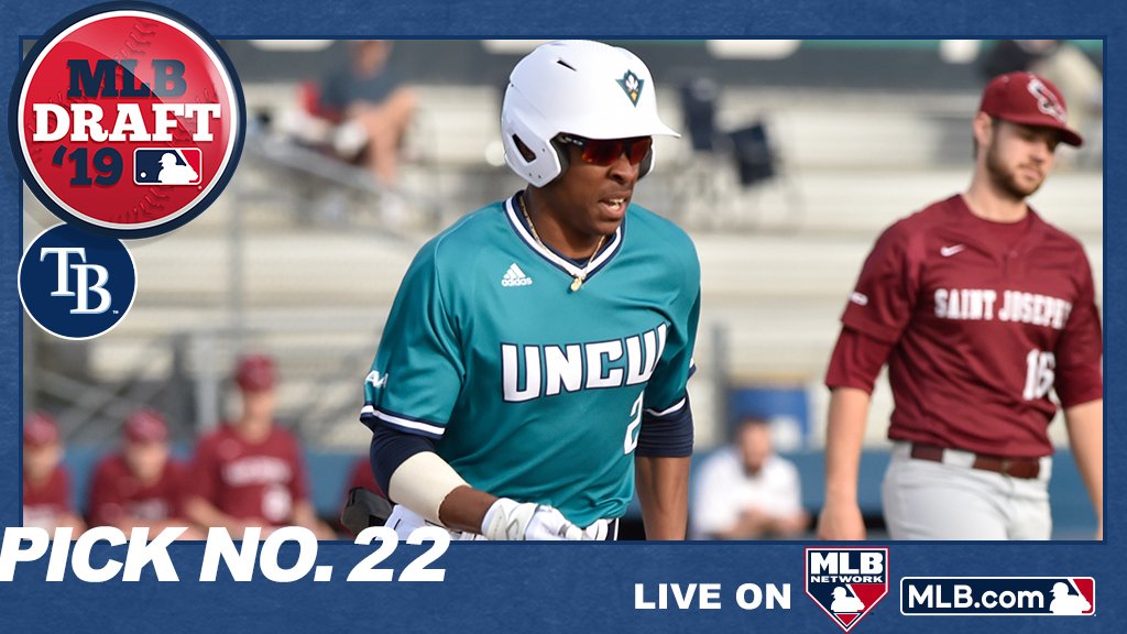 With the 22nd pick of the 2019 #MLBDraft, <a href="/RaysBaseball/">Tampa Bay Rays</a> select <a href="/UNCWBaseball/">UNCW Baseball</a> SS Greg Jones: atmlb.com/2XeTRmb