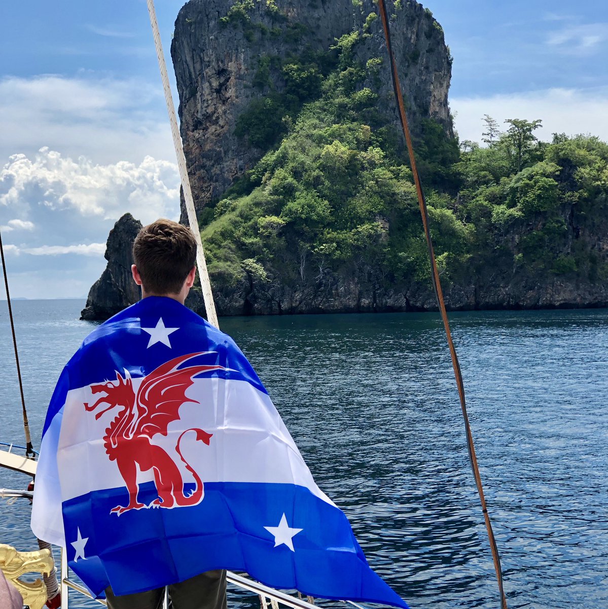 The Beta flag is destined for some great adventures this summer. First up, Baylor’s (<a href="/BaylorBeta/">Baylor Beta Theta Pi</a>) Andrew Brierty ’22, brought Beta along as he explored ship wrecks and wildlife on his scuba trip to the Phi Phi Islands in Thailand.