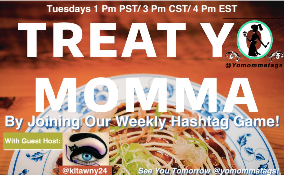 Eva_Tramell_'s tweet photo. Dont Miss This #Tuesday's #talk with #yomomma! 
Our weekly Indie # Game @YomommaTags 

Treat #yomomma and #yoself by stopping by! 
1 Pm PST/ 3 Pm CST/ 4 Pm EST 🇺🇸
9 Pm GST 🇬🇧
7 Pm BRST 🇧🇷

With This Week's Special Guest Host: 
@kitawny24 
See you then friends! https://t.co/FZxOGTxu7z