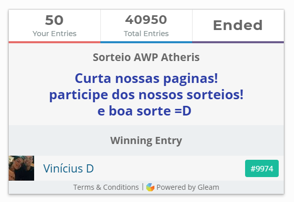Coringa_jkr's tweet photo. @sempre_vinicius Parabéns brother pelo winer no sorteio. favor entrar em contato com nos! =D https://t.co/QeOaXsLyR4