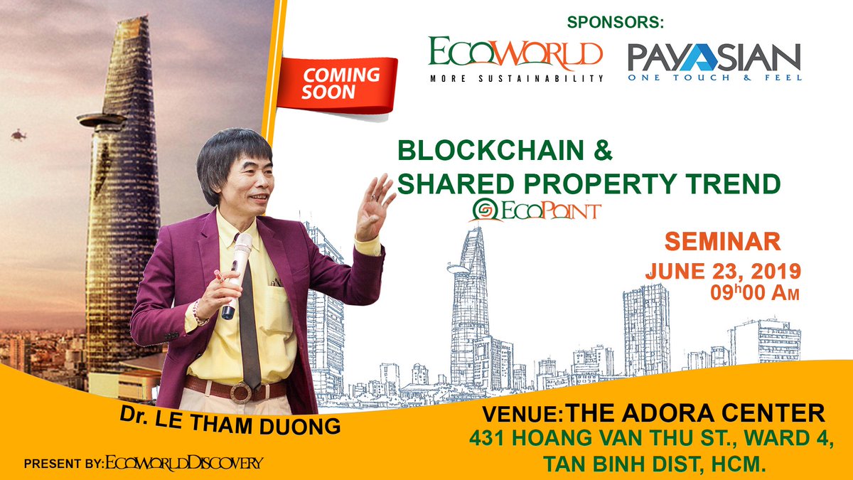 EcopointCo's tweet photo. Blockchain & Shared Property Trend
#ecoworldland #ecoworld #ecopoint #realestate #property #blockchain #app #hcmc #myphamhcm #saigonlife #hochiminh #thanhlyhcm #eventinvietnam #shareproperty #hochiminhproperty #saigon #hcm #hcmcity #hcmrealestate #hcmilife #saigon_mall #hcmmall https://t.co/4lM7AGJX4F