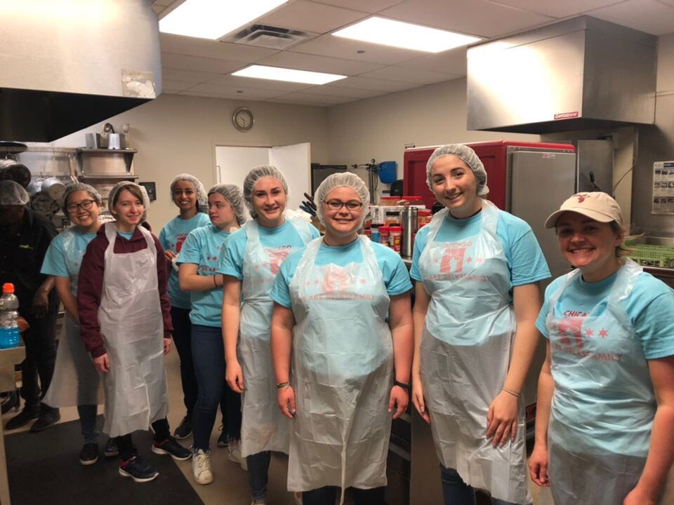 Day 1 of service done! This week the Elks Scholars are back in Chicago. Today they served at Breakthrough Ministries cooking and sharing a meal with the neighbors.