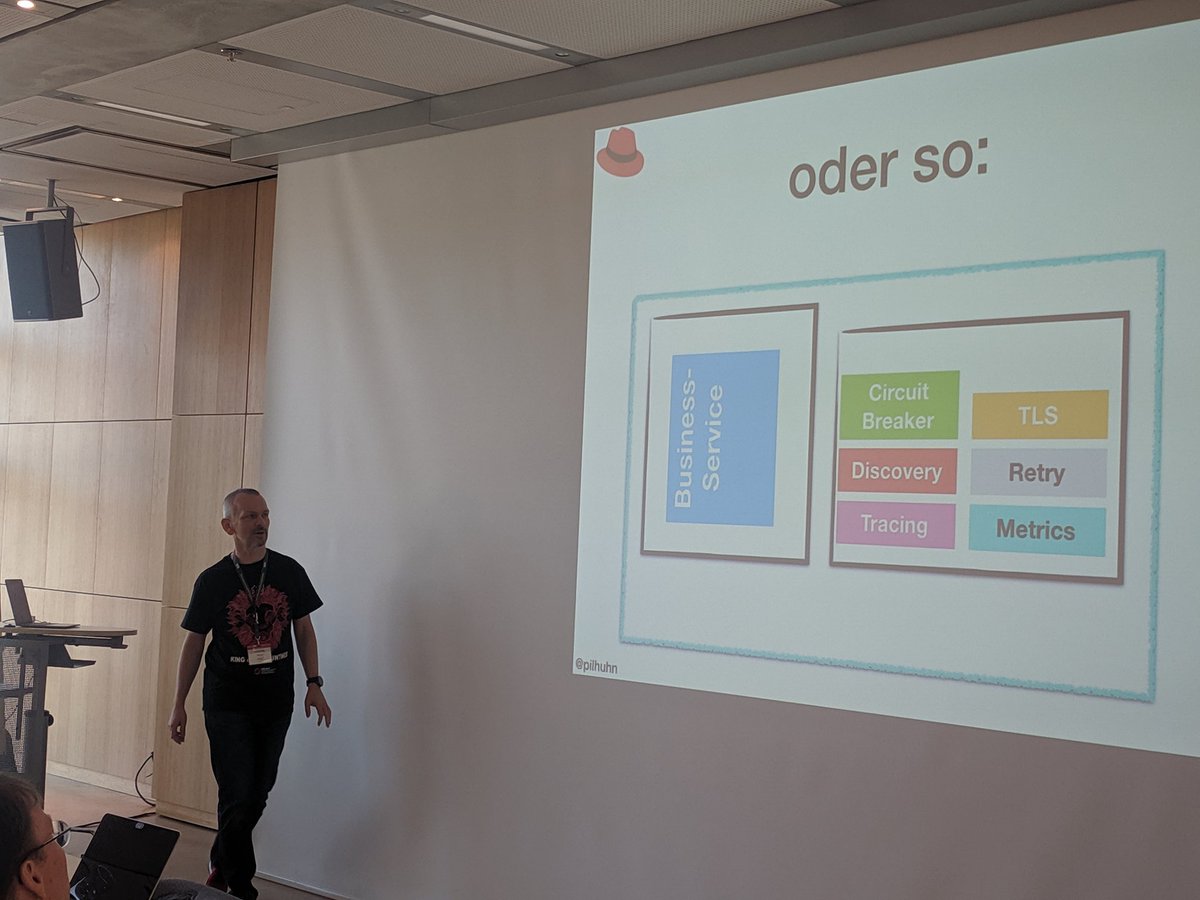 EssentialDevOps's tweet image. Einmal #Istio und zurück: @pilhuhn schaut sich das Trendthema #ServiceMeshes im Detail an 🙂👍#Devopsentials19