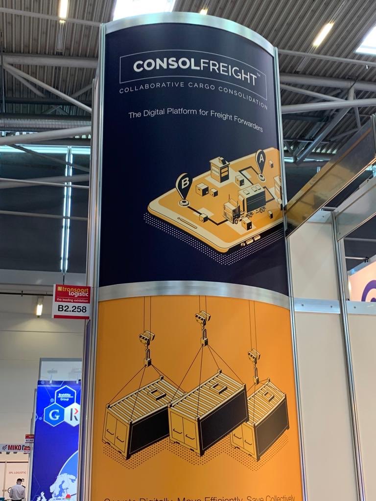 consol_freight's tweet photo. We are excited to be in #transportlogistic2019 We are happy to hear about your business and showing you how to increase your business opportunities by collaborating with other freight forwarders within our platform. #eforwarding #blockchaintechnology https://t.co/XPsjzL7Qif