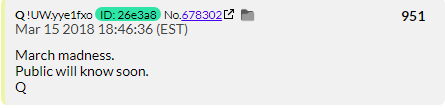 21. QDrop 951 tells us "The public will soon know" Alas the public doesn't know anything still.