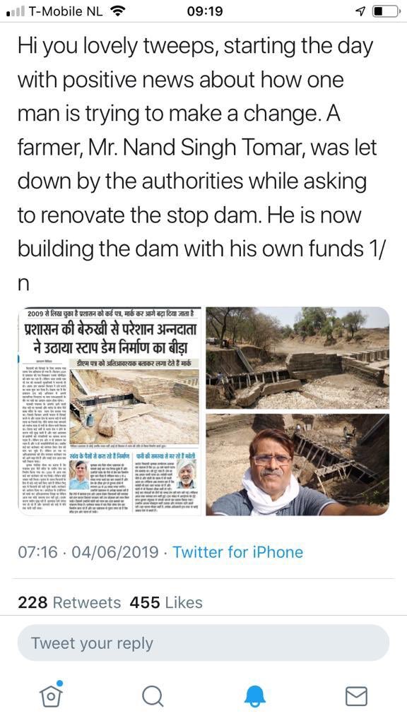 Today its us whoz struggling.. tomorrow it can be you.. we are deeply grateful for the support we have gathered so far.. but journey is long and the man is struggling alone in 48 degrees! <a href="/narendramodi/">Narendra Modi</a> <a href="/nstomar/">Narendra Singh Tomar</a>