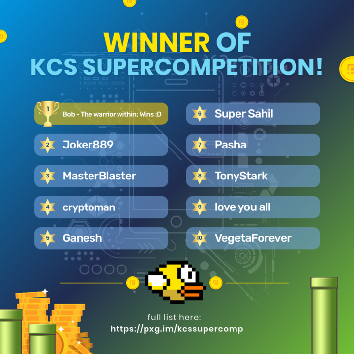playgame_pxg's tweet photo. Hi PlayGamers! Today is the announcement day of Super Competition KCS X PXG! Do you think you are one of them? Find out now at https://t.co/Ei4CVgLuxv  #PlayGame $PXG $KCS #crpyto https://t.co/tASa2n8KDR