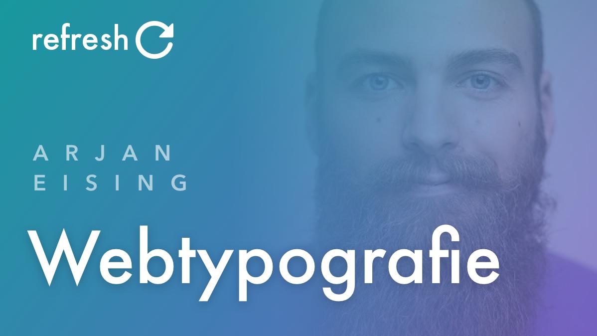 Over twee weken gaat <a href="/eising/">Arjan Eising</a> vertellen over webtypografie met <a href="/RefreshMeetup/">Refresh Meetup</a> bij <a href="/wearespindle/">Devhouse Spindle</a>. De geschiedenis, wat we vandaag kunnen gebruiken en wat ons te wachten staat. Aanmelden via: meetup.com/refresh-gronin…