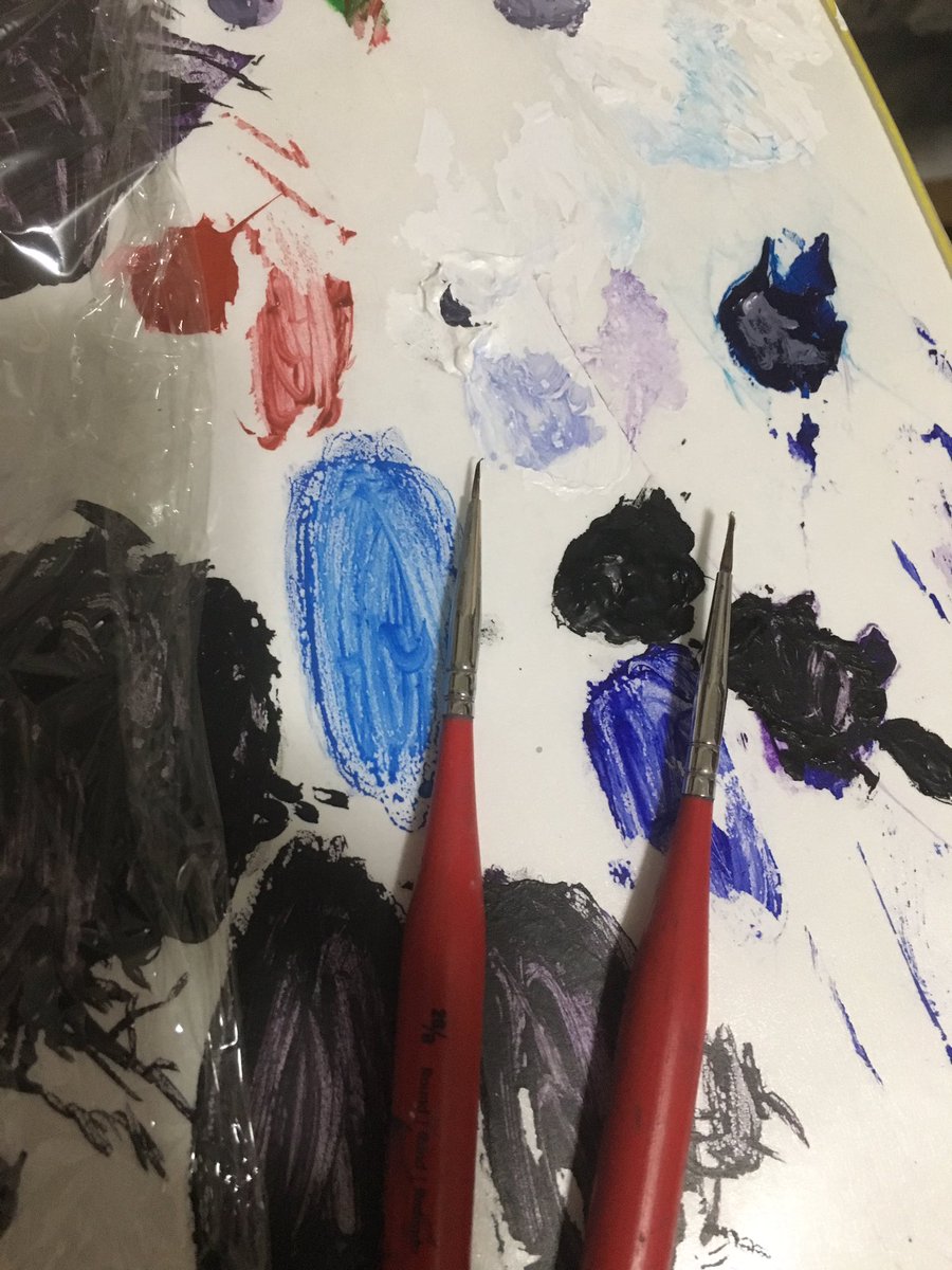 bluejaysart's tweet photo. What do you think so far @BlueJays fans?  

I had to break out the smallest brushes I could find to paint this @sluggernation bat, but I’m happy with the progress so far.  

#BlueJays https://t.co/jZRlXwueUY