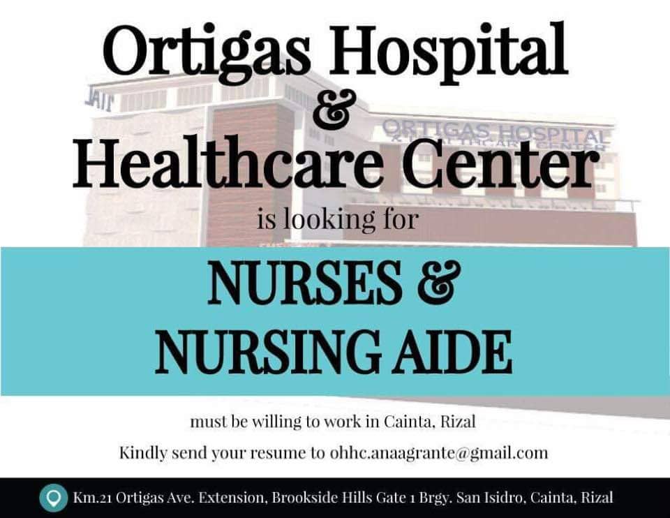 We are hiring Nurses and Nursing Aide. 
You may send your CV at ohhc.nso@gmail.com

#nurses #hiringNurses #nursePH #jobs #jobopportunities #philippineNurses #PNA #ANSAP #PONA #ERNURSE #ICUNURSE #ORNURSE #DRNURSE #RIZAL #calabarzon #healthcare #hiring