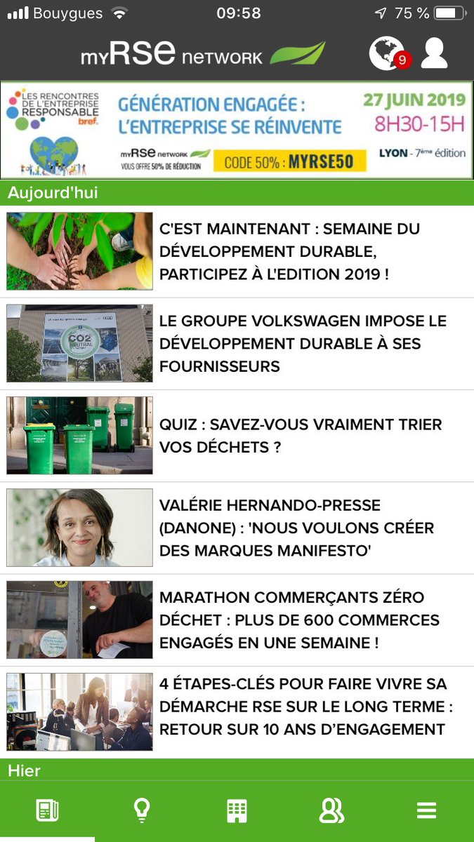 myRSE_Network's tweet image. Aujourd'hui au sommaire de @myRSE_Network, c'est la #semainedudeveloppementdurable ! Des marques témoignent, engagent leur chaine de valeur, et un focus sur le tri et le #zerodechet, avec un petit quizz réalisé pour tester vos connaissances... Bonne lecture !