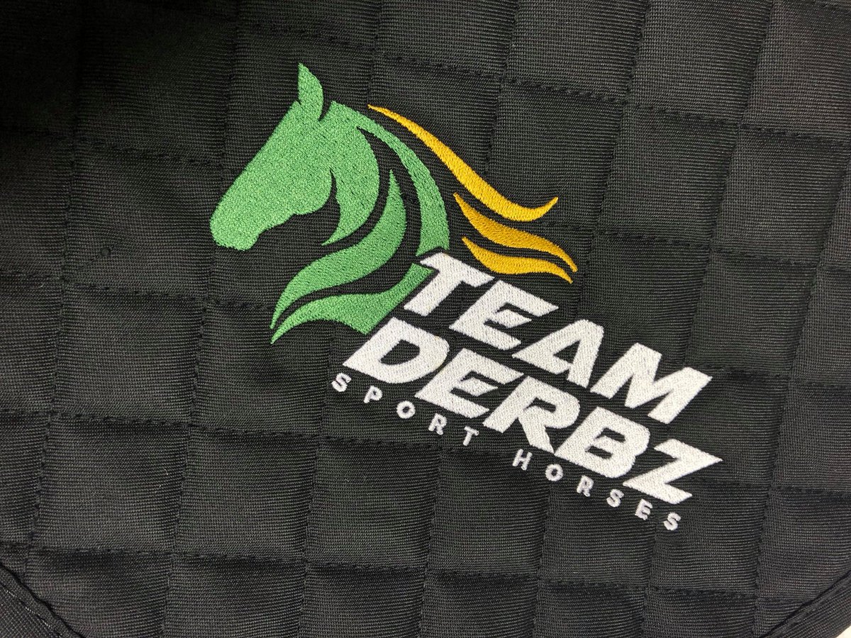 Embroidered numnahs for Team Derbz 🐴