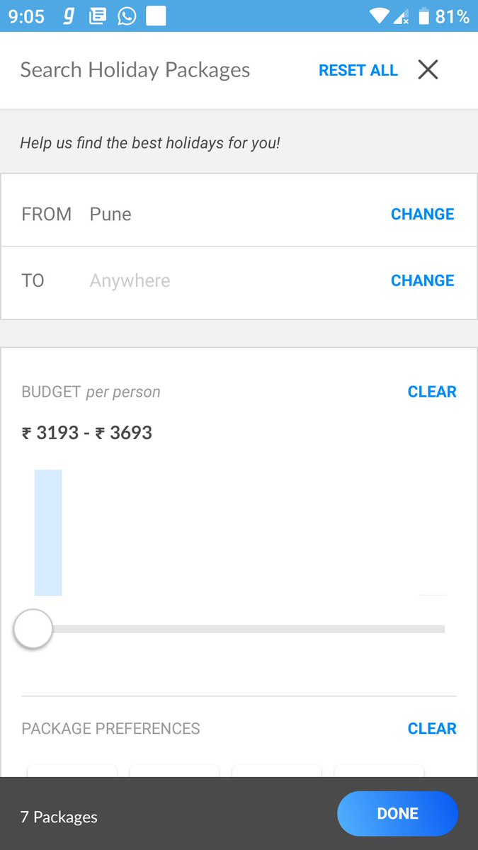 VivekSingla_'s tweet photo. @makemytrip can you please modify this slider for budget selection. It's very unfriendly 😔 https://t.co/W7tUZGPIUP