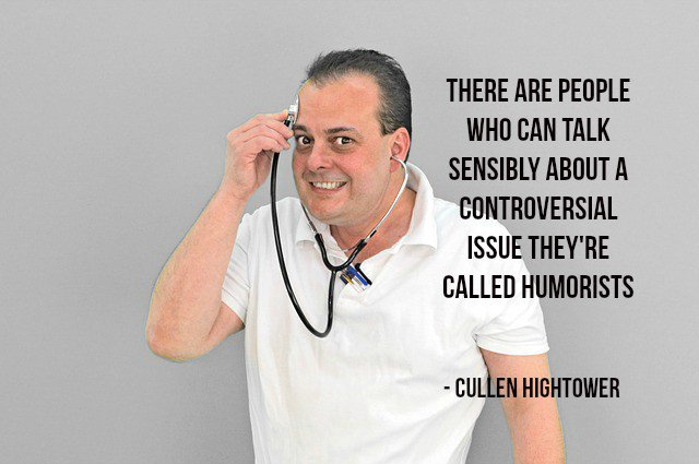 annemariayritys's tweet photo. There are people who can talk sensibly about a controversial issue they're called humorists. - Cullen Hightower #quote https://t.co/7iMuexJuAG
