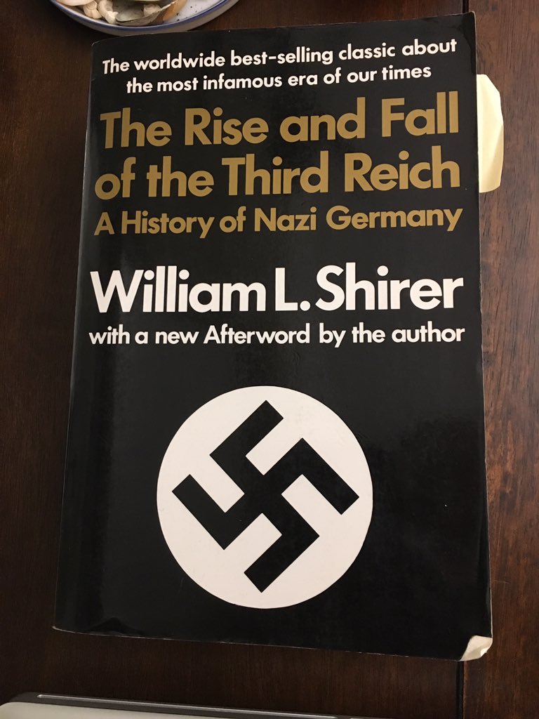 InfoSecCall's tweet photo. @MNSteveSimon I recently started a re-read of Shirer’s “Rise and Fall of the Third Reich” and questions from my kids have prompted similar careful conversations. #niewieder https://t.co/rSlWDNz9af