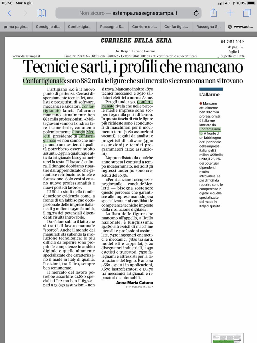 Che altro dobbiamo fare per spiegare a chi decide, ieri e oggi, che è il lavoro che da dignità alle persone e che permette a un giovane di guardare il futuro con occhi nuovi? Dal lavoro di cittadinanza al reddito e nn viceversa, lavoro di qualità per prodotti di qualità.