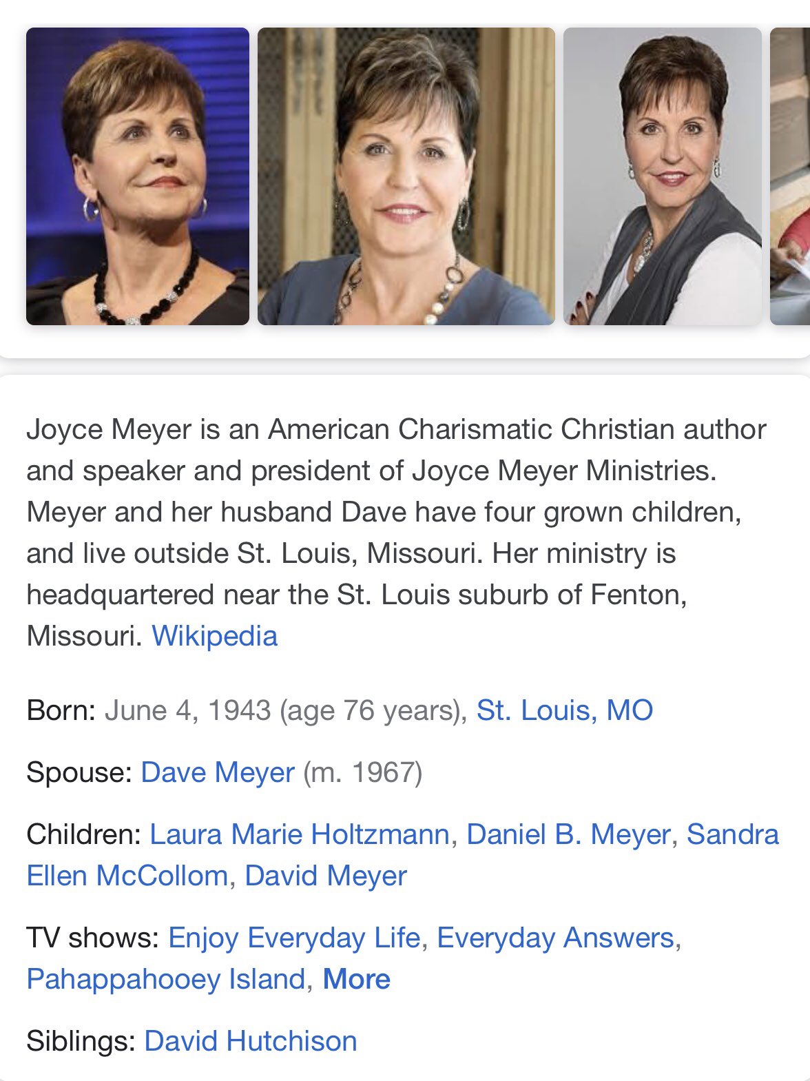 HAPPY BIRTHDAY JOYCE MEYER 