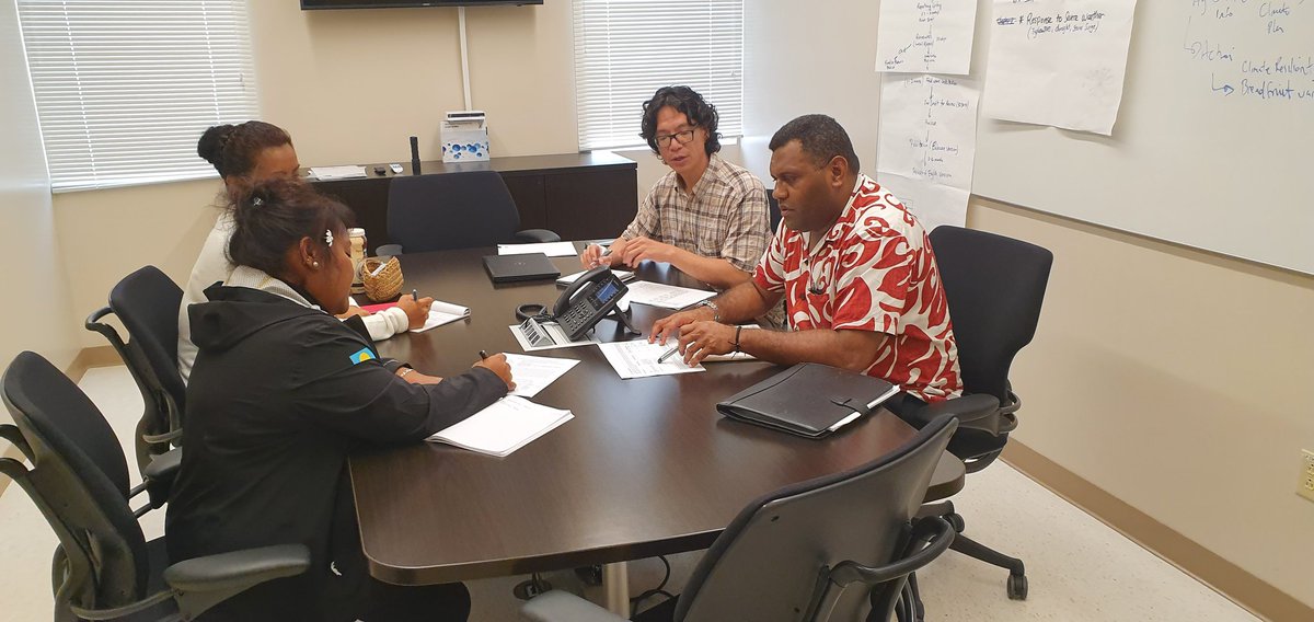 PaulaCirikiyas3's tweet photo. UNDP Bilateral meetings with Palau Government Departments on the Japan Supplementary Budget Project Scoping Mission.#NorthPacific #Palau #UNDP_Pacific #RESPAC #resilience #DRR https://t.co/detkOipPnx
